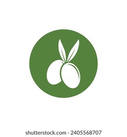 Olive logo vector template symbol element nature