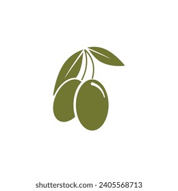 Olive logo vector template symbol element nature