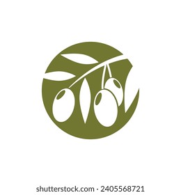 Olive logo vector template symbol element nature