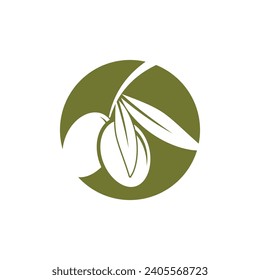 Olive logo vector template symbol element nature