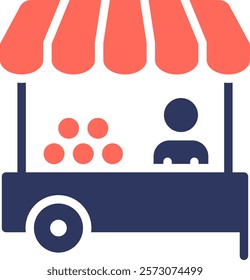 Olive Market Icon Mixed Vector Illustration