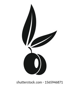 Olive menu icon. Simple illustration of olive menu vector icon for web design isolated on white background