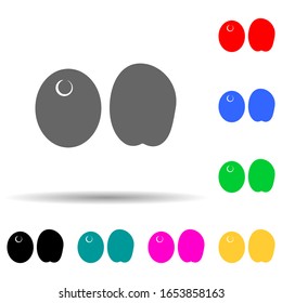 olive multi color style icon. Simple glyph, flat vector of nuts icons for ui and ux, website or mobile application