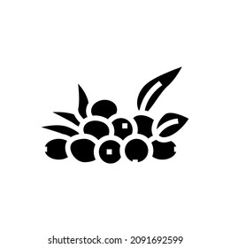 olive natural berries glyph icon vector. olive natural berries sign. isolated contour symbol black illustration