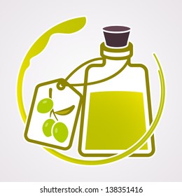 Olive oil background. Mediterranean food