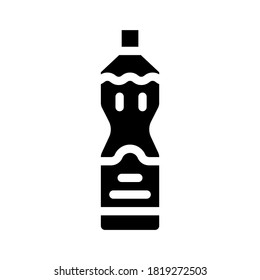 olive oil bottle glyph icon vector. olive oil bottle sign. isolated contour symbol black illustration