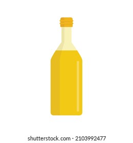 Olive oil bottle icon. Flat illustration of olive oil bottle vector icon isolated on white background