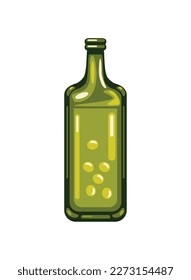 Olivenölflasche einzeln