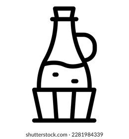 Olive oil bottle icon outline vector. Ancient temple. Rome palace