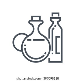 Olive oil bottle icon suitable for info graphics, websites and print media and  interfaces. Line vector icon.