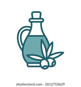 olive oil bottle icon vector design template simple and clean
