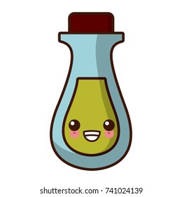 Olive oil bottle kawaii cute cartoon