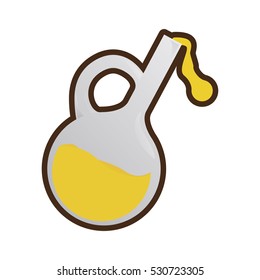 olive oil bottle pouring out icon vector illustration eps 10
