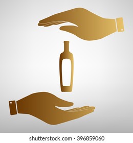 Olive oil bottle sign