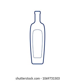 Olive oil bottle sign. Vector. Flat style black icon on white.