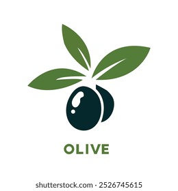 logotipo do ramo de azeite, vetor ícone do ícone de azeite de oliva modelo natureza beleza e saudável.  