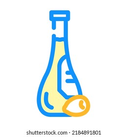 vector del icono del color del aceite de oliva. signo del aceite de oliva. ilustración de símbolo aislado