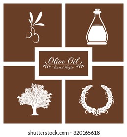 Olive Oil concept with  bottle design, vector illustration eps 10