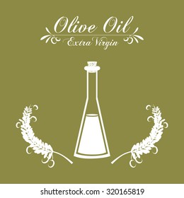 Olive Oil concept with  bottle design, vector illustration eps 10