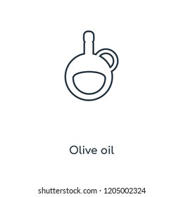 Olive oil concept line icon. Linear Olive oil concept outline symbol design. This simple element illustration can be used for web and mobile UI/UX.