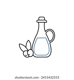 olive oil concept line icon. Simple element illustration. olive oil concept outline symbol design.