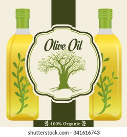 Olive oil concept with organic product design, vector illustration 10 eps graphic.