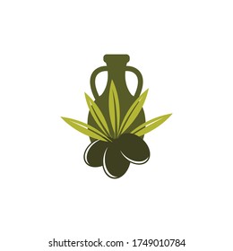 logo creativo de aceite de oliva, símbolo de oliva 