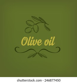 Olive oil, design concept. 