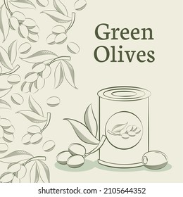 olive oil design with items