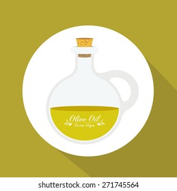 Olive oil design over green background, vector illustration