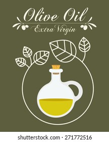 Olive oil design over green background, vector illustration