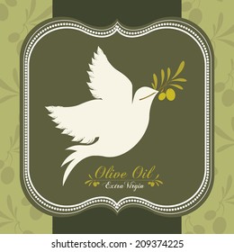 Olive oil design over white background, vector illustration