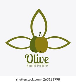 Olive oil design over white background, vector illustration.