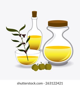 Olive oil design over white background, vector illustration.