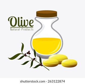 Olive oil design over white background, vector illustration.
