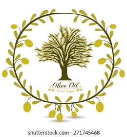 Olive oil design over white background, vector illustration