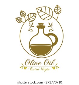 Olive oil design over white background, vector illustration