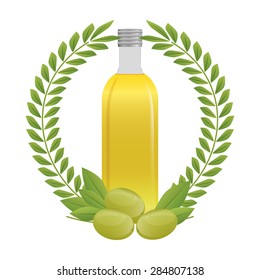 Olive oil design over white background, vector illustration.