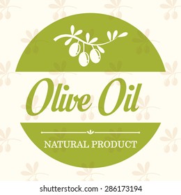 Olive oil design over white background, vector illustration.