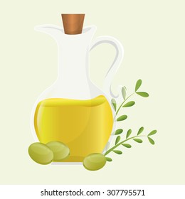Olive Oil digital design, vector illustration 10 eps graphic