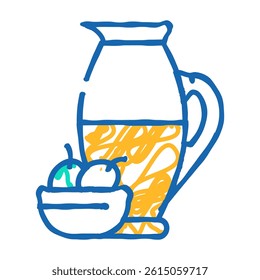 olive oil doodle icon sketch vector. olive oil sign. isolated symbol illustration