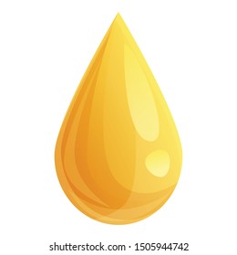 Olive oil drop icon. Cartoon of olive oil drop vector icon for web design isolated on white background