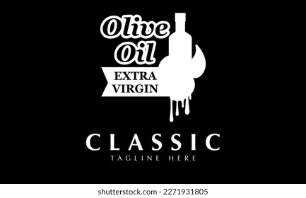 aceite de oliva extra virgen logo logo monograma abstracto plantilla vectorial