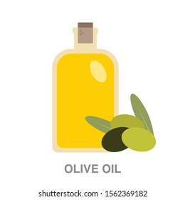 Olive oil flat icon on white transparent background. You can be used olive oil icon for several purposes.