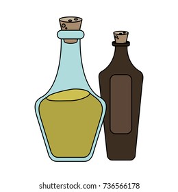 olive oil glass bottle icon image 