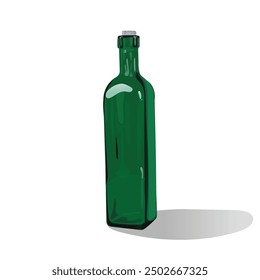 Olive oil glass bottles vector illustration.