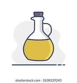 Olive Oil Glass Jug Pitcher vector icon. Graph symbol for cooking web site design, logo, app, UI
