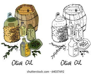 olive oil - handmade still life