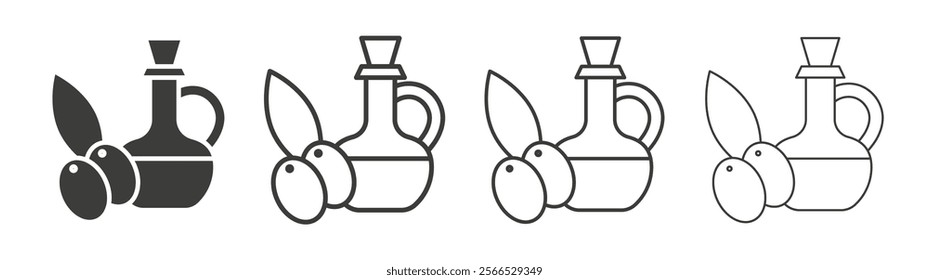 Olive oil icon collection for website design, app, UI design.
