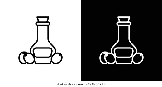Olive oil icon concept stroke on white background
